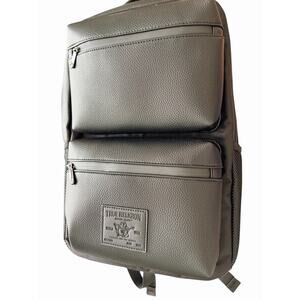 True Religion Backpack Laptop 15.6” Black Faux Leather